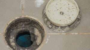 ralo entupido e com sujeira na casa do cliente em juiz de fora mg