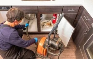 um dos nossos especialistas desentupindo pia na casa de um dos nossos clientes em Juiz de Fora mg